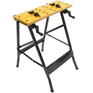 Banco de trabajo con mordaza ajustable. Mesa plegable para bricolaje. 100 Kg