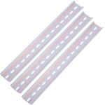 Pack de 3 carriles DIN color zinc de 300mm perforado raíl de 35x7mm - MF08500 - 01