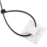 Pack de 100 bases blancas autoadhesivas 20x20mm para bridas de 5mm - BR10100 - 05