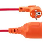 Prolongador de cable eléctrico schuko macho a hembra de 3 m rojo - CG01200 - 05