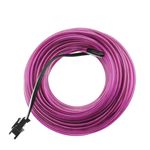 Cable electroluminiscente violeta de 2.3mm en bobina 5m con pilas - NW00500 - 07