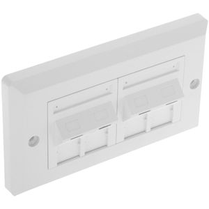 Placa de pared de 140x80 de 4 RJ45 Cat.5e UTP