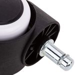 Rueda pivotante de nailon y PVC blanco sin freno 50mm M10 5 pack - KR02500 - 10