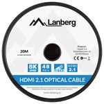 Cable óptico HDMI V2.1 de Lanberg macho a macho de 20 m color negro CA-HDMI-30FB-0200-BK - HG17000 - 04