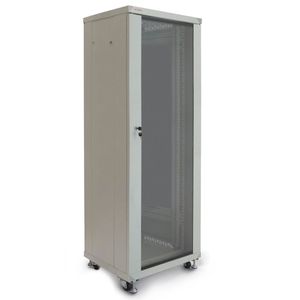 Armario rack 19" de pie 42U 600x600x2000mm blanco MobiRack DIY desmontado