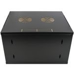 Armario rack 19" mural de 6U negro SOHOrack 540x450x312 mm - WY01200 - 03