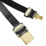 Cable vídeo HDMI plano FPV 50 cm A-macho a micro D-macho - HG08500 - 06