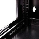 Armario rack mural 19" pivotante 18U 600x550x900mm pared negro SOHORack GO montado - WK04600 - 09