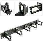 Panel guíacables para armario rack 19" 1U con 5 anillas para gestión de cables - RP09200 - 02