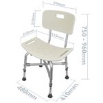 Silla de ducha antideslizante regulable en altura reforzada para personas mayores - KD02300 - 03