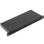 Patch Panel de fibra óptica 1U negro de 24 ST - FQ00500 - 01