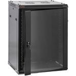 Armario rack mural 19'' 18U 600x450x900mm pared negro SOHORack GO montado - WK01600 - 01