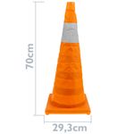 Cono de tráfico con reflector de señalización y balizamiento 70 cm plegable - SQ05600 - 03