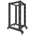 Armario Rack abierto 19" 22U F800 600x800x1250mm desmontado DIY negro Lanberg - WL58000 - 03