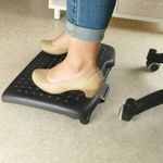 Reposapiés con plataforma ajustable de plástico negro con efecto masaje 455 x 330 mm 3 niveles - AG01200 - 07