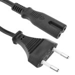 Cable de alimentación eléctrico IEC-60320 de 3 metros. Enchufe C7 hembra a bipolar macho - FB09200 - 01