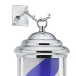 Poste de barbero luminoso y giratorio para peluquerías de 150 x 350 mm mini - BQ03100 - 02