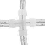 Conector en cruz tubo-tubo de 2 pin para cables de 1 cm de diámetro con protectores y fundas termoretráctiles - NL07300 - 02