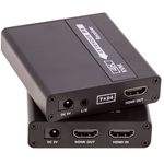 Extensor HDMI teclado y ratón Prolongador 4K UHD 1080p FullHD a través de cable de red Cat.6 Cat.6A Cat.7 hasta 70m - HB02200 - 02