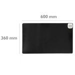 Alfombra y superficie térmica con calefacción para escritorio suelo y pies de 60 x 36 cm 65W negro - HP00100 - 03