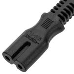 Cable eléctrico British Standard BS-1363-1 a IEC-60320-C7 de 1.8m negro - CL04100 - 06