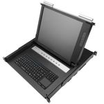 Consola y conmutador KVM IP65 de 8 puertos para rack 19" 1U. Teclado mousepad y pantalla 17" - RK02500 - 01