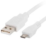 Cable Micro-USB A a USB A USB 2.0 1 metro blanco de Lanberg CA-USBM-10CC-0010-W - UR14200 - 01