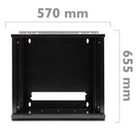 Armario rack mural 19'' 12U 570x300x655mm pared SOHORack desmontado DIY de RackMatic - WN03300 - 02