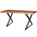 Pies en 'X' para mesa. Patas en acero negro 680 x 50 x 710 mm 2-pack - IP00300 - 05