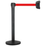 Fijación de pared imantada de plástico negro con 2m de cinta retráctil roja - BB02900 - 03