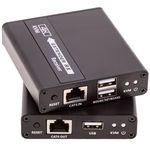 Extensor HDMI teclado y ratón Prolongador 4K UHD 1080p FullHD a través de cable de red Cat.6 Cat.6A Cat.7 hasta 70m - HB02200 - 03