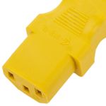 Cable eléctrico de alimentación IEC60320 C13 a schuko macho acodado de color amarillo 3m - CH05900 - 06