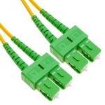 Cable de fibra óptica SC/APC-SC/APC monomodo duplex 9/125 de 1 m OS2 - FK03200 - 01