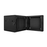 Armario Rack mural 19" 9U F600 600x600x507mm pared desmontado DIY negro Lanberg - WK34400 - 02
