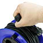 Enrollacables eléctrico de 4 schuko de 15 m - CH01300 - 04