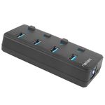 Hub USB tipo A 3.0 de 4 puertos negro Natec Mantis 2 NHU-1557 - NT36100 - 06