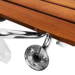 Asiento de ducha abatible. Silla plegable para ancianos de madera tropical y aluminio 900x338mm - KD08400 - 09
