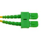 Cable de fibra óptica SC/APC-SC/APC monomodo duplex 9/125 de 1 m OS2 - FK03200 - 02