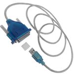 Cable conversor de USB tipo A macho a puerto paralelo DB25 hembra 1.5 m - US02000 - 02