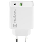 Cargador USB Natec Ribera 1X USB-A + 1X USB-C 20W blanco NUC-2061 - NT36400 - 03