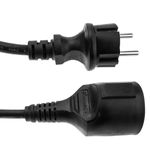 Prolongador de cable eléctrico schuko macho a hembra de 5 m negro IP44 - CG00300 - 04
