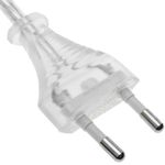 Cable alimentación con interruptor conector bipolar a bornes transparente 2m - NV09400 - 04