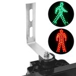 Semáforo para interior y exterior IP65 negro de 2 x 200mm de 12-24V con verde y roja para peatones - SM05100 - 02
