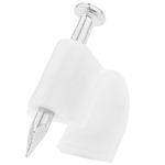 Abrazadera de clavo para cable redondo 8 mm paquete de 10 unidades blanco - BR04500 - 08