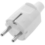 Clavija enchufe schuko recto macho blanco - CM04100 - 01