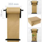 Portarrollos de pared con bobina de 20 cms. Dispensador de papel de embalaje en bobinas de hasta 20 cm 8" - KX02000 - 03