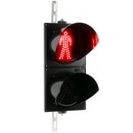 Semáforo para interior y exterior IP65 negro de 2 x 200mm de 220V con verde y roja para peatones - SM05400 - 08