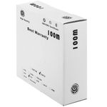Bobina de cable de red ethernet Cat. 6 FTP de 100 m rígido de color gris - LM07500 - 02