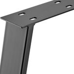Pies rectangulares para mesa. Patas en acero negro 700 x 85 x 730 mm 2-pack - IP03200 - 07