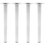 Pies redondos para mesa y mueble. Patas en acero gris de 75cm 4-pack - IO03300 - 01